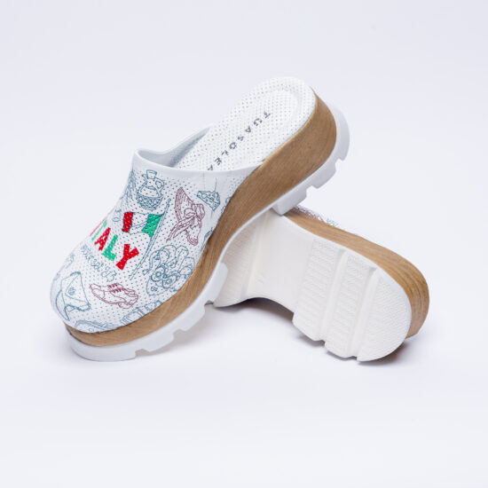 Анатомични чехли на платформа от естествена кожа / / Анатомични чехли на платформа от естествена кожа / /