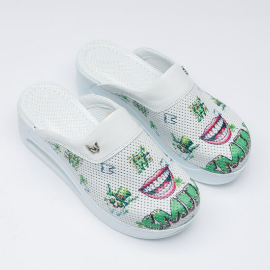 Анатомични чехли на платформа от естествена кожа / /