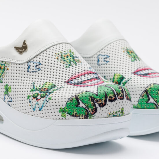 Анатомични чехли на платформа от естествена кожа / /