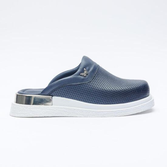 Сини анатомични чехли от естествена кожа / / Сини анатомични чехли от естествена кожа / /