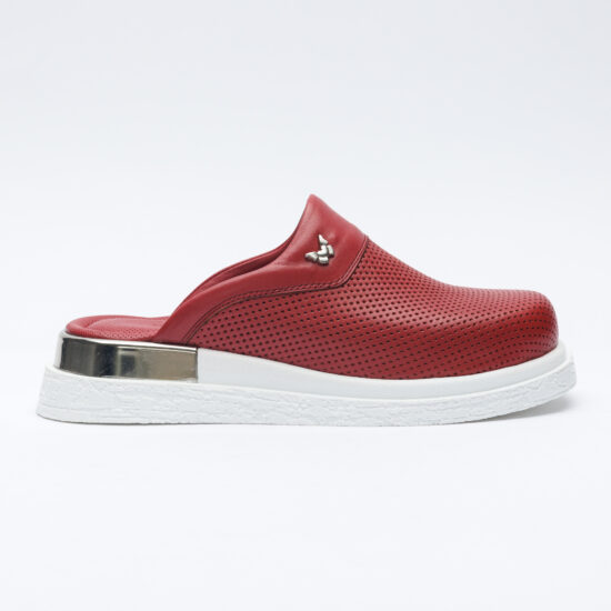 Червени анатомични чехли от естествена кожа / / Червени анатомични чехли от естествена кожа / /