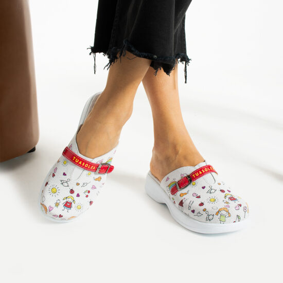 Работни чехли от естествена кожа с гел стелка / / Работни чехли от естествена кожа с гел стелка / /