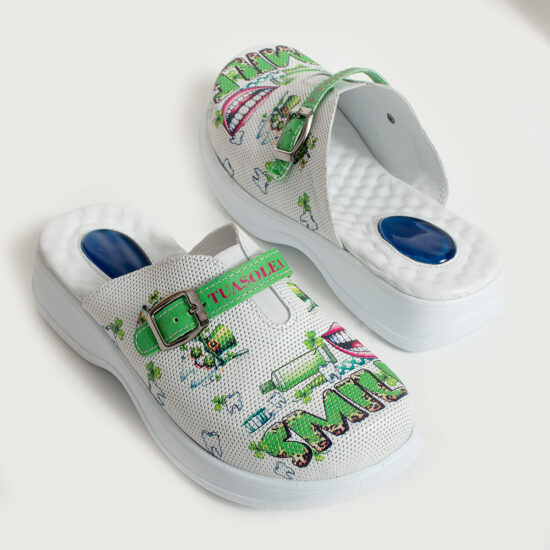 Анатомични чехли от естествена кожа с гел стелка / /