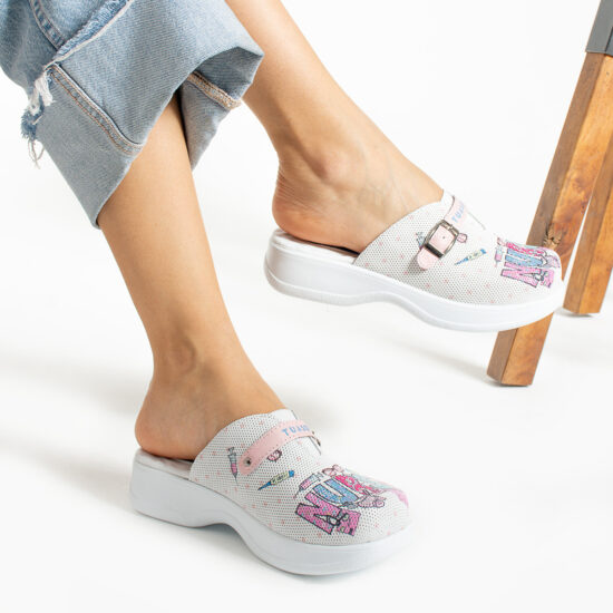 Медицинско сабо от естествена кожа с гел стелка / /