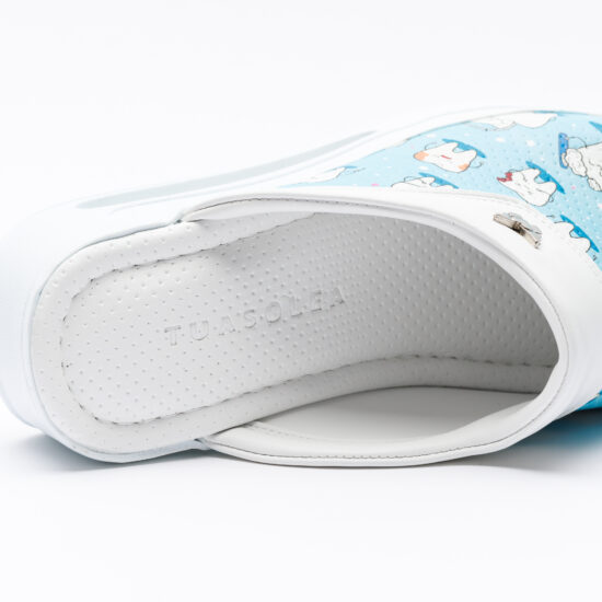 Анатомични работни чехли на платформа от еко кожа / /