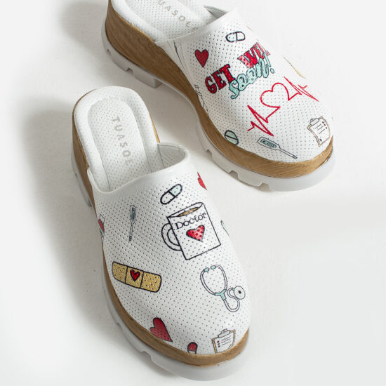 Медицинско сабо на платформа от естествена кожа / / Медицинско сабо на платформа от естествена кожа / /