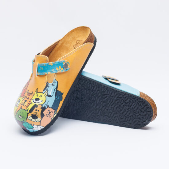 Ортопедични чехли със стелка от естествен велур / /