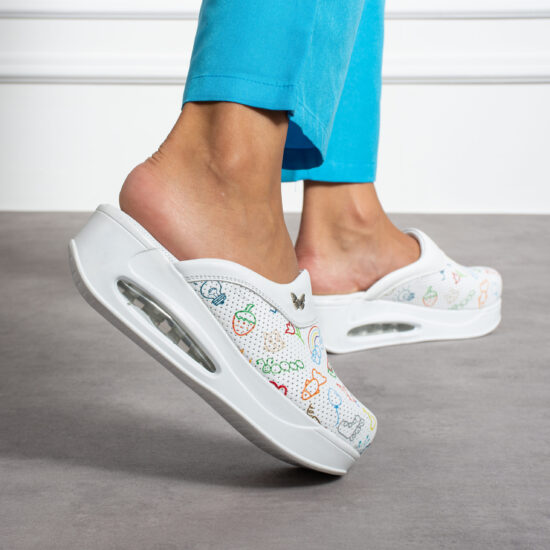 Цветни анатомични чехли от естествена кожа / / Цветни анатомични чехли от естествена кожа / /