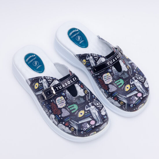 Работни чехли от естествена кожа с гел стелка / / Работни чехли от естествена кожа с гел стелка / /