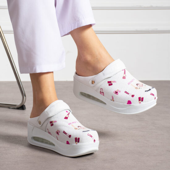 Alternative view of Анатомично кожено сабо на платформа с каишка