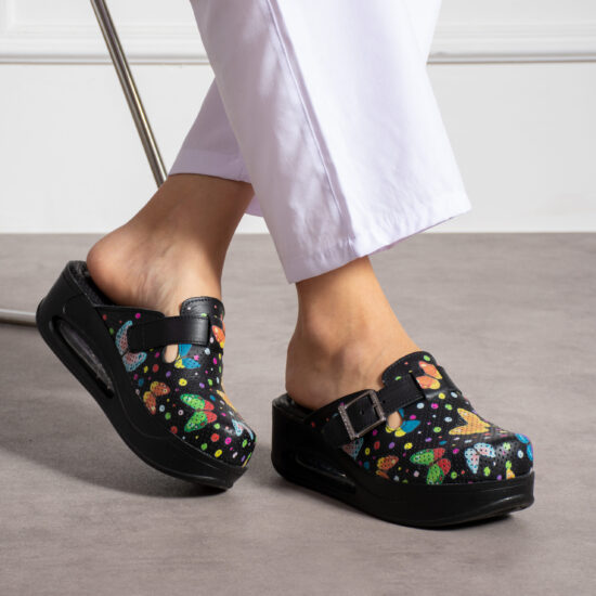 Анатомични чехли на платформа от естествена кожа / /