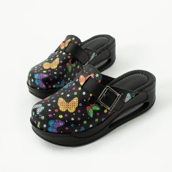 Анатомични чехли на платформа от естествена кожа / /