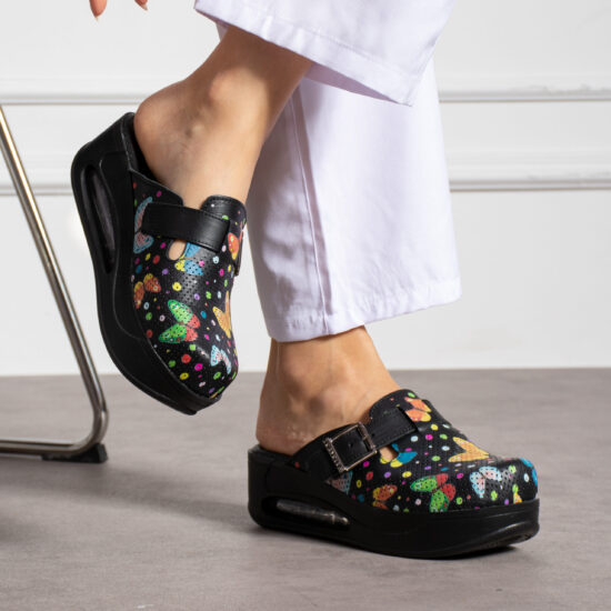 Анатомични чехли на платформа от естествена кожа / /