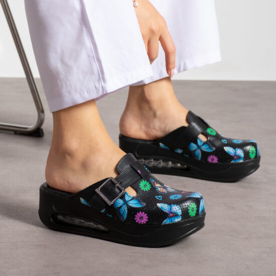 Анатомични чехли на платформа от естествена кожа / /