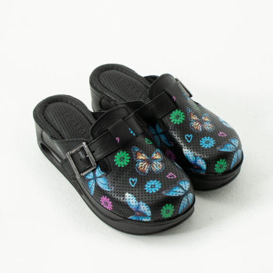 Анатомични чехли на платформа от естествена кожа / /