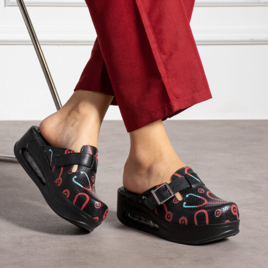 Анатомични чехли на платформа от естествена кожа / /