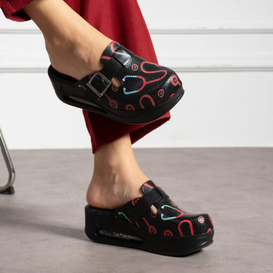 Анатомични чехли на платформа от естествена кожа / /