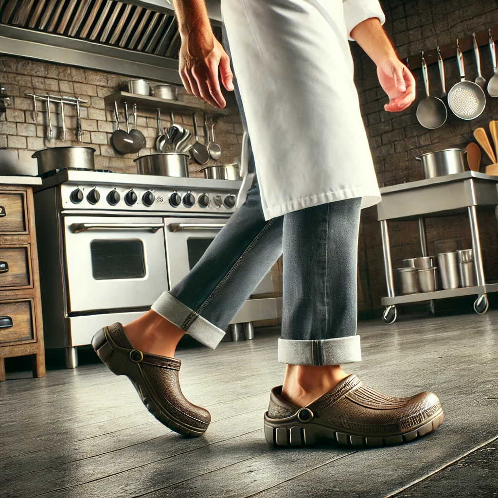 Чехли на платформа срещу равни чехли: Кое е по-добрият избор за работа? / Полезни статии / работни чехли за кухня