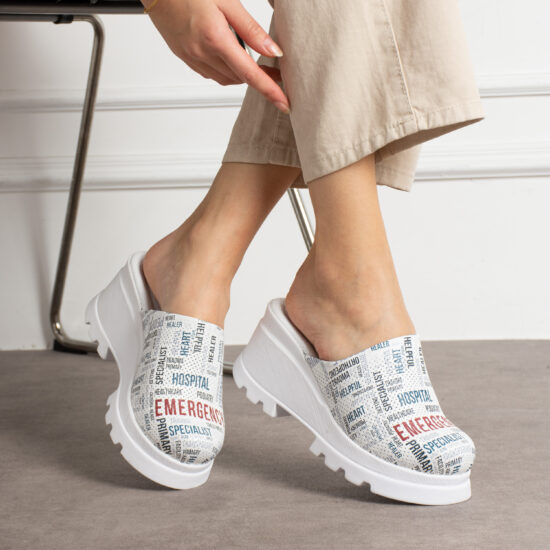 Дамско сабо на платформа от естествена кожа / / Дамско сабо на платформа от естествена кожа / /