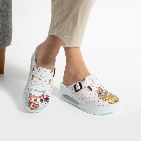 Дамско анатомично работно сабо за кухня на платформа / /