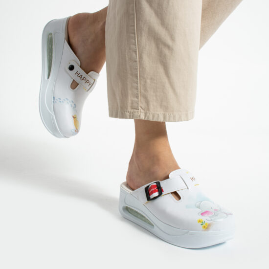 Дамско цветно анатомично работно сабо на платформа / / Дамско цветно анатомично работно сабо на платформа / /