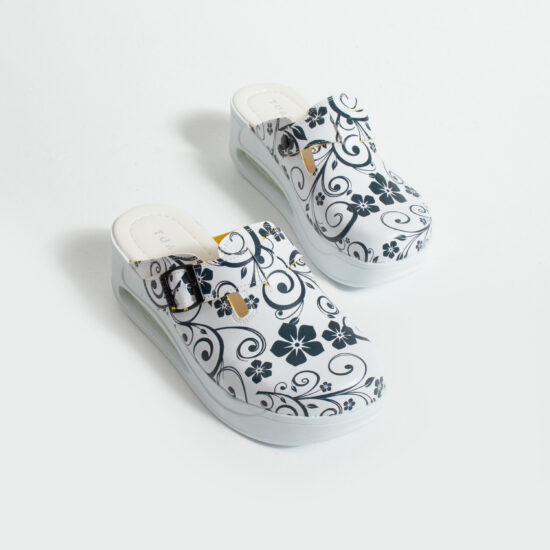 Дамско цветно анатомично работно сабо на платформа Анатомични чехли на платформа Шарени 2 Alternative view of Дамско цветно анатомично работно сабо на платформа