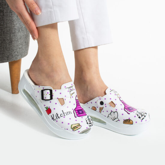 Дамско анатомично работно сабо за кухня на платформа / / Дамско анатомично работно сабо за кухня на платформа / /