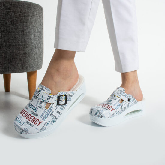 Дамско медицинско работно сабо на платформа / / Дамско медицинско работно сабо на платформа / /