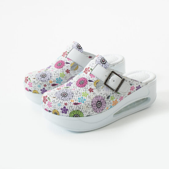 Анатомични работни чехли от естествена кожа с платформа / /