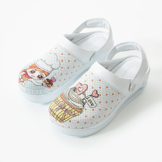 Анатомично сабо от естествена кожа с платформа за кухня / /