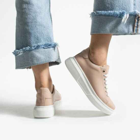 Дамски анатомични светлорозови кецове от естествена кожа / / Дамски анатомични светлорозови кецове от естествена кожа / /