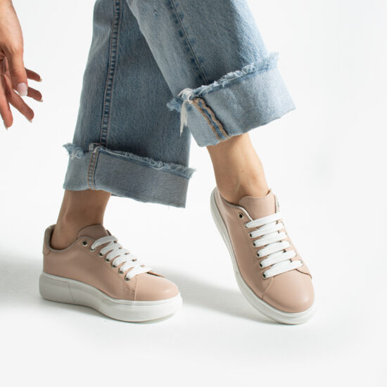 Дамски анатомични светлорозови кецове от естествена кожа / / Дамски анатомични светлорозови кецове от естествена кожа / /