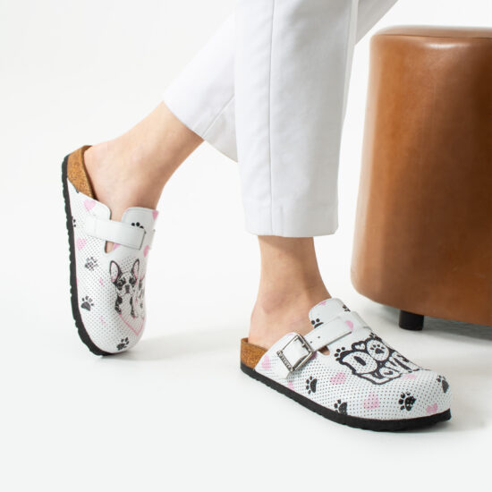 Дамски ортопедични чехли от естествена кожа / /