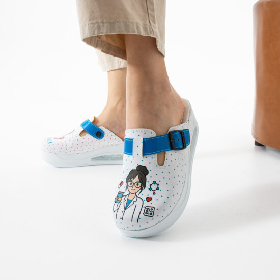 Дамско анатомично сабо на платформа за аптека Анатомични чехли на платформа Фармация 12 Alternative view of Дамско анатомично сабо на платформа за аптека