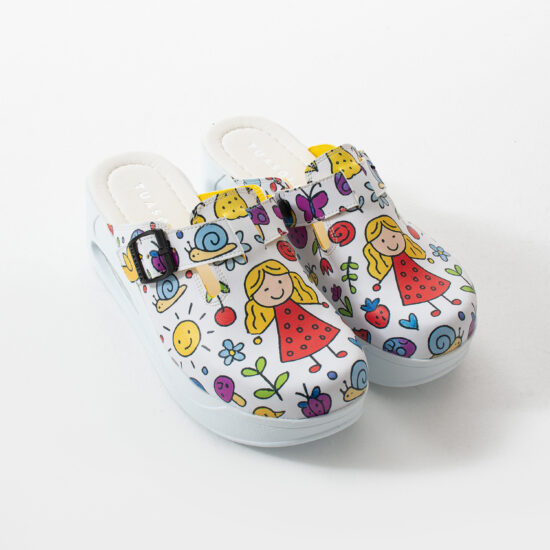 Дамско анатомично сабо на платформа за детска градина / /