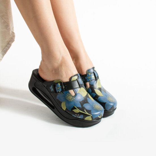 Дамско цветно анатомично работно сабо на платформа Анатомични чехли на платформа Шарени 2 Alternative view of Дамско цветно анатомично работно сабо на платформа