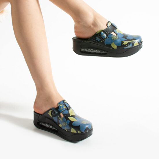 Дамско цветно анатомично работно сабо на платформа / / Дамско цветно анатомично работно сабо на платформа / /