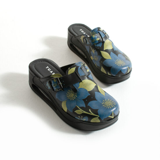 Дамско цветно анатомично работно сабо на платформа / / Дамско цветно анатомично работно сабо на платформа / /