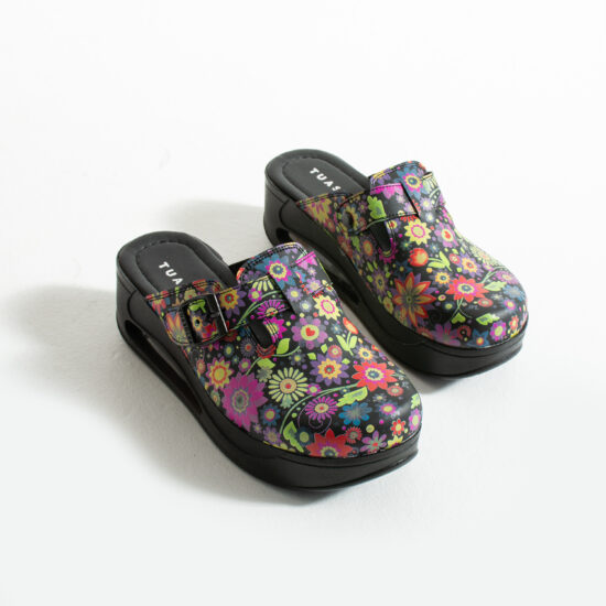 Дамско цветно анатомично работно сабо на платформа / / Дамско цветно анатомично работно сабо на платформа / /