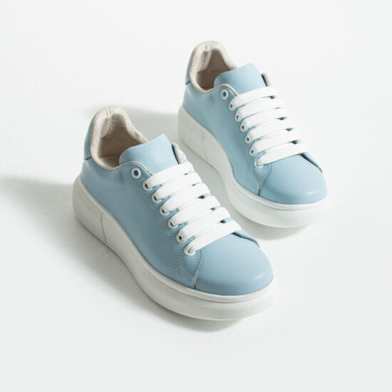 Дамски анатомични сини кецове от естествена кожа / / Дамски анатомични сини кецове от естествена кожа / /