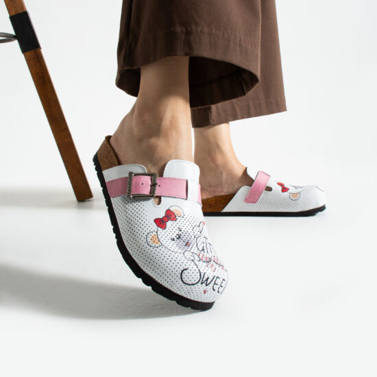 Дамски ортопедични чехли от естествена кожа / /