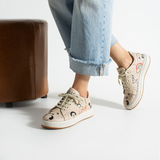 Alternative view of Анатомични дамски кецове от естествена кожа