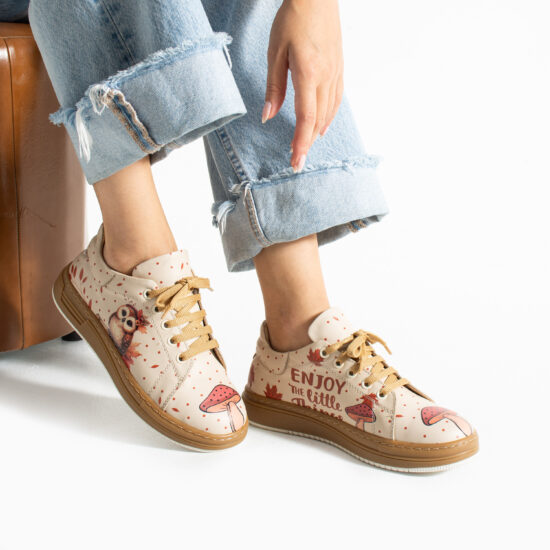 Alternative view of Анатомични дамски кецове от естествена кожа