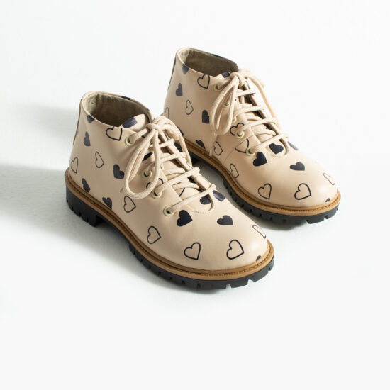 Дамски къси бежови боти от естествена кожа до глезена / / Дамски къси бежови боти от естествена кожа до глезена / /