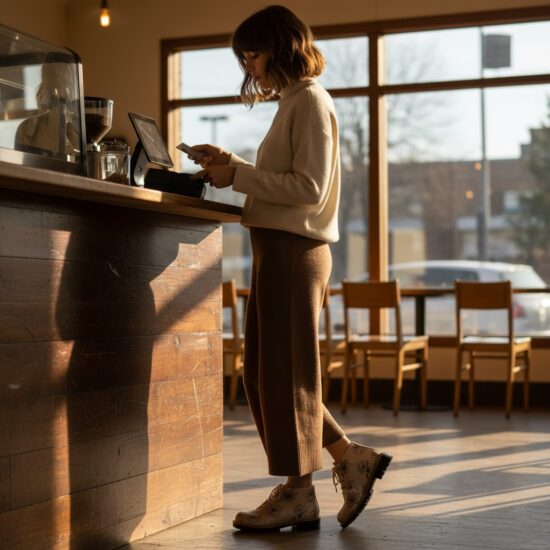 Дамски къси бежови боти от естествена кожа до глезена / / Дамски къси бежови боти от естествена кожа до глезена / /