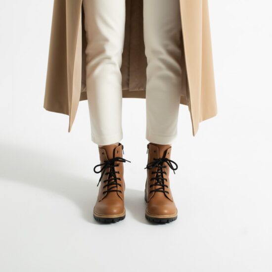 Дамски кафяви кубинки естествена кожа с цип / / Дамски кафяви кубинки естествена кожа с цип / /