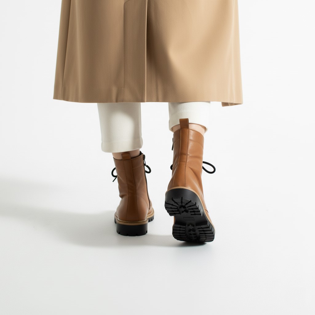 Дамски кафяви кубинки естествена кожа с цип Дамски боти 16 Дамски кафяви кубинки естествена кожа с цип - Image 6