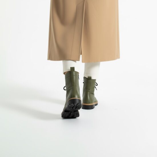 Дамски тъмнозелени кубинки естествена кожа с цип / / Дамски тъмнозелени кубинки естествена кожа с цип / /