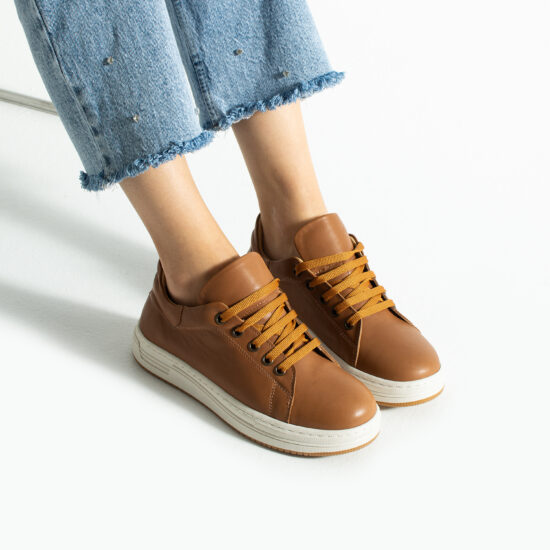 Дамски кафяви анатомични кецове от естествена кожа Дамски кецове и сникърси Дамски кафяви анатомични кецове от естествена кожа Дамски кецове и сникърси