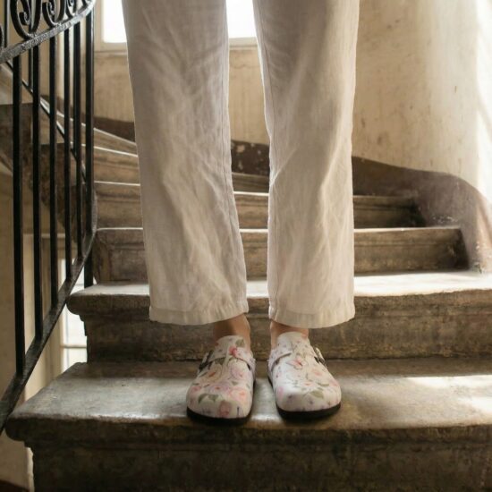 Дамски ортопедични чехли с цветен дизайн / /